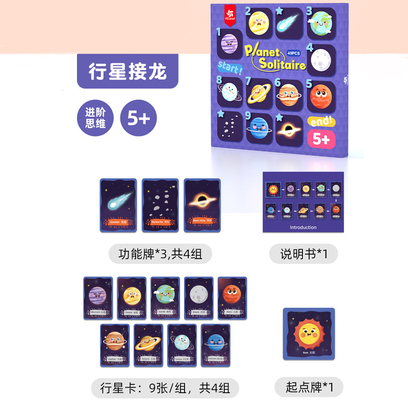 Pinwheel Children's Card Solitaire Board Game Mathematics Zodiac Logical Thinking Training Parent-child Interactive Educational Toys