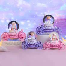 洛丽塔马车水晶球可爱装饰八音盒小夜灯卧室生日礼物创意摆件少女