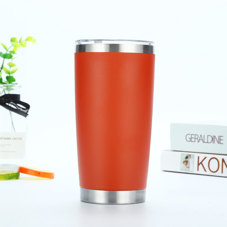 ソースメーカー外国貿易スプレープラスチック 20oZ ステンレス鋼車載魔法瓶カップ真空ビールカップ屋外アイスカップ|undefined