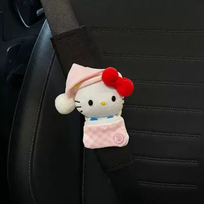 Car Protection and Decorative Covers | Seat belt shoulder pad - pink-nightcap-sleeping-bag-red-bean-eyes-kt-standard