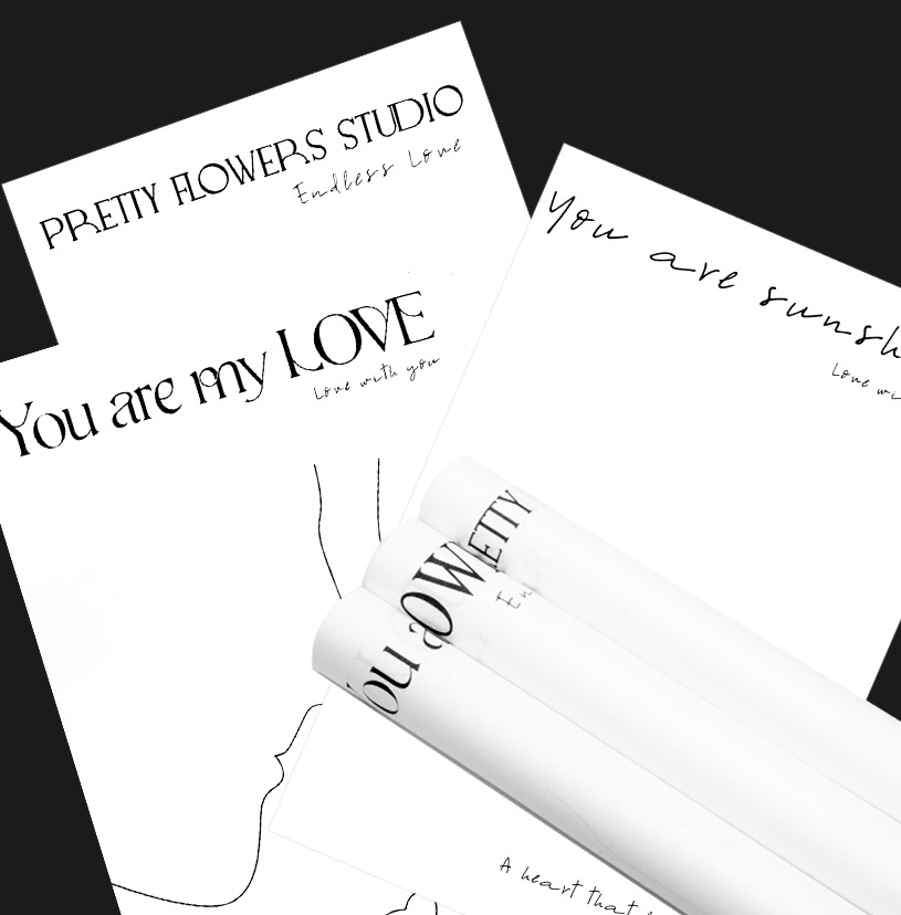 包装纸 简约防水网红纸花艺包花纸零食花束diy材料 鲜花包装纸