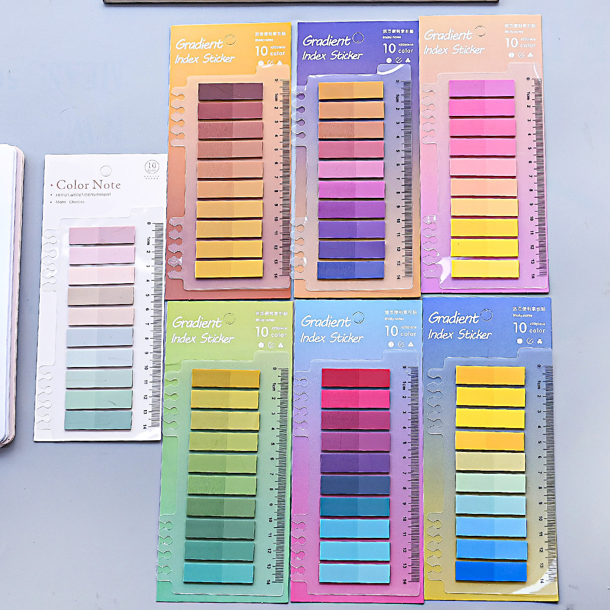 Venta al por mayor transfronteriza Xiyin Morandi Color Pet Post-it Pegatinas de índice transparente Pegatinas de notas adhesivas