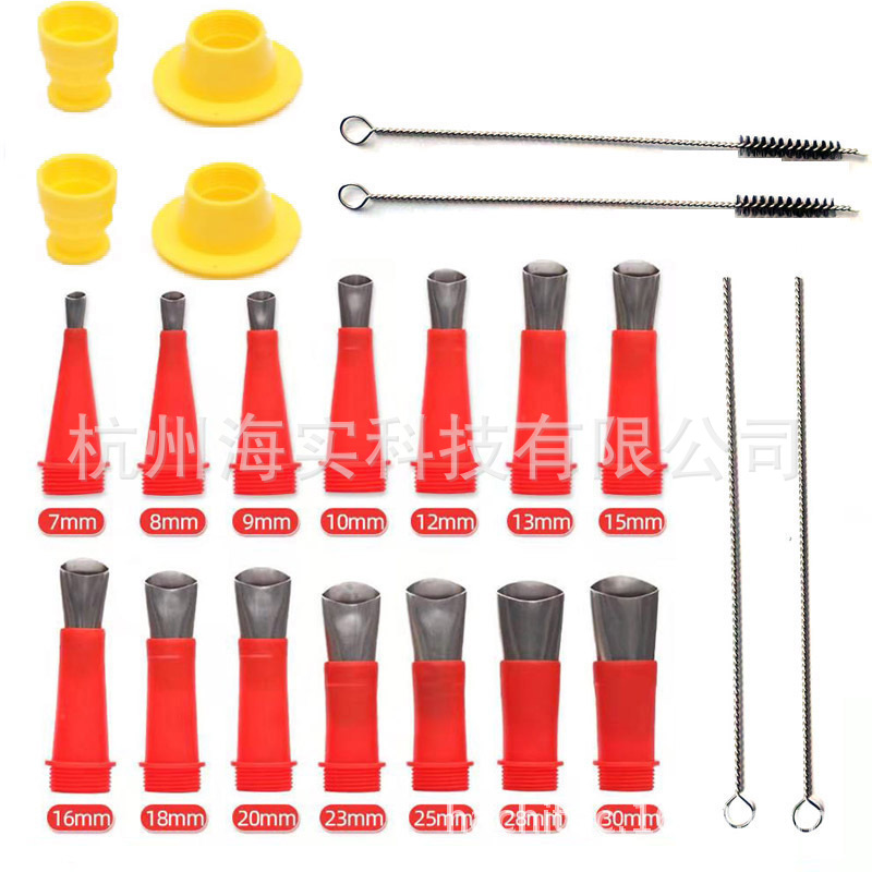 门窗地板填缝密封玻璃胶不锈钢打胶嘴 鸭嘴一体结构玻璃胶枪出胶