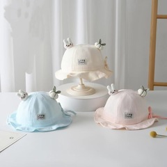小月齡聰明伶俐嬰兒漁夫帽遮陽嬰幼兒帽春季薄款男女嬰兒防曬帽