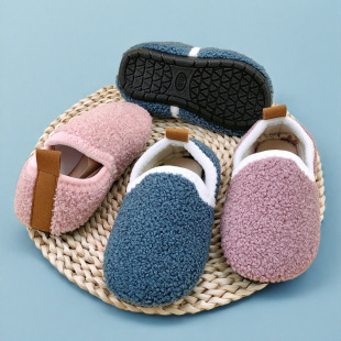 T 53353 Kids Fleece Non-slip Slipper Shoes ��ͯ�ӽq��������