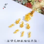 保色镶钻月亮小众项链