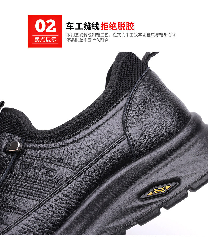 Giày lười nam da bò mũi tròn đế mềm chống trượt, giày da nam kiểu slip-on nhẹ thoáng khí — DT1805 Đen chi tiết 10