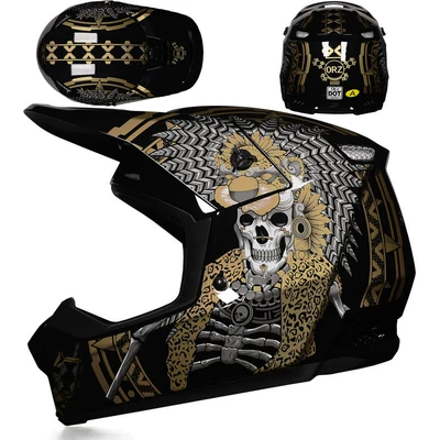 Biking Downhill Full-Cover Helmet, All-Season, Motosiklet kaskı (dəbilqə) - pharaoh-s