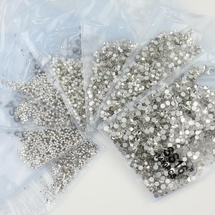 Cross-border special for 1440 AB flat-bottomed rhinestone transparent nail art round glass drill nail drill nail art jewelry