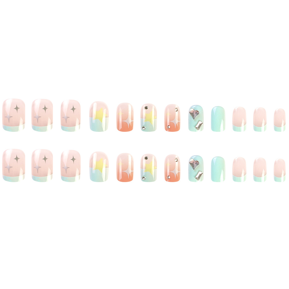 Ventas transfronterizas calientes frescas de diámetro de manicuras macarón color elegante parche de uñas ambiente suave para usar uñas image 6
