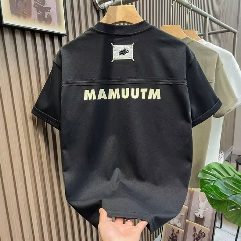 Summer Men's Short-Sleeved T-Shirt 2025 New Fashion Trend Round Neck Half-Sleeved Top Versatile Casual Bottoming Shirt Trendy t Summer Men's Short-Sleeved T-Shirt 2025 New Fashion Trend Round Neck Half-Sleeved Top Versatile Casual Bottoming Shirt Trendy t