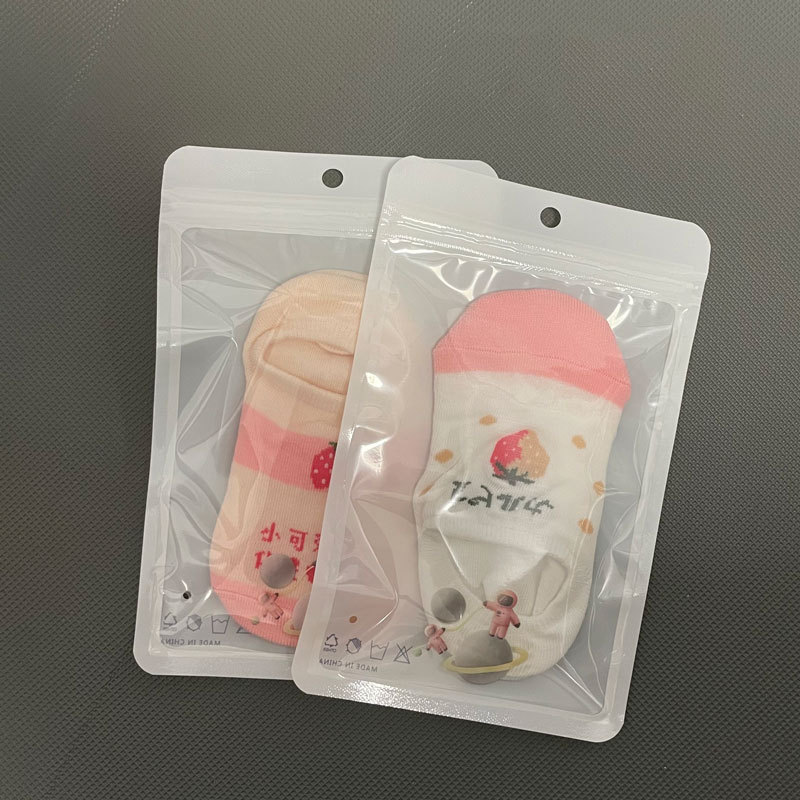 跨境现货通用儿童袜子自封袋男女内裤包装袋卡通袜裤塑料拉链袋子