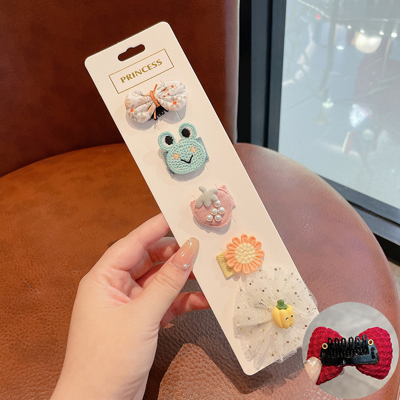 Pinzas para el cabello para bebés, pinzas para el cabello con dibujos animados para niñas, pinzas para el cabello con flequillo lateral, horquillas, accesorios para el cabello para niños