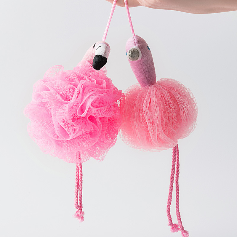 INS estilo Flamingo Flor de baño de dibujos animados lindo Bola de baño para niños Corazón de niña Bola de baño de flores de baño Bola de baño