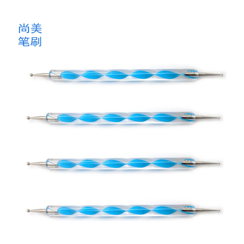 Indentation pen spiral rod double-head drill pen flower needle pottery mud shaping stick nail pen nail tools acrylic rod