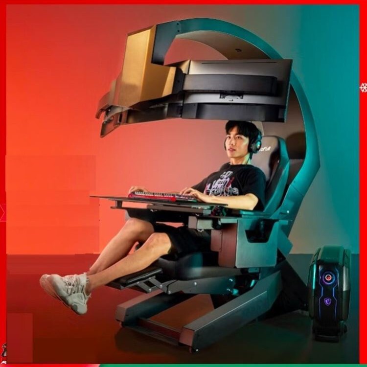 Ergonomic Gaming Office Gravity Zero Table and Chair E-Sports Cabin Integrated Space Capsule Computer Computer Game