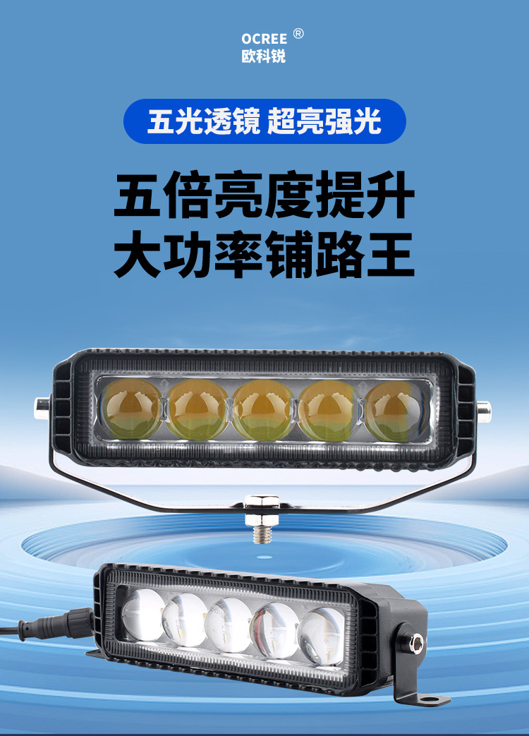 Laser Headlight Five-Bead Spotlight Paving Dual Laser Direct Ultra-Thin Mid-Grid Hidden Truck High-Power Laser Cannon