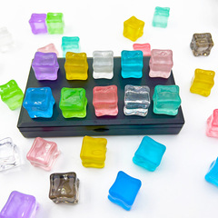 Acrylic glow-in-the-dark transparent ice cubes, colorful ice cubes, shattered ice cubes, shattered diamonds, square ice cubes, handmade DIY square ice cubes