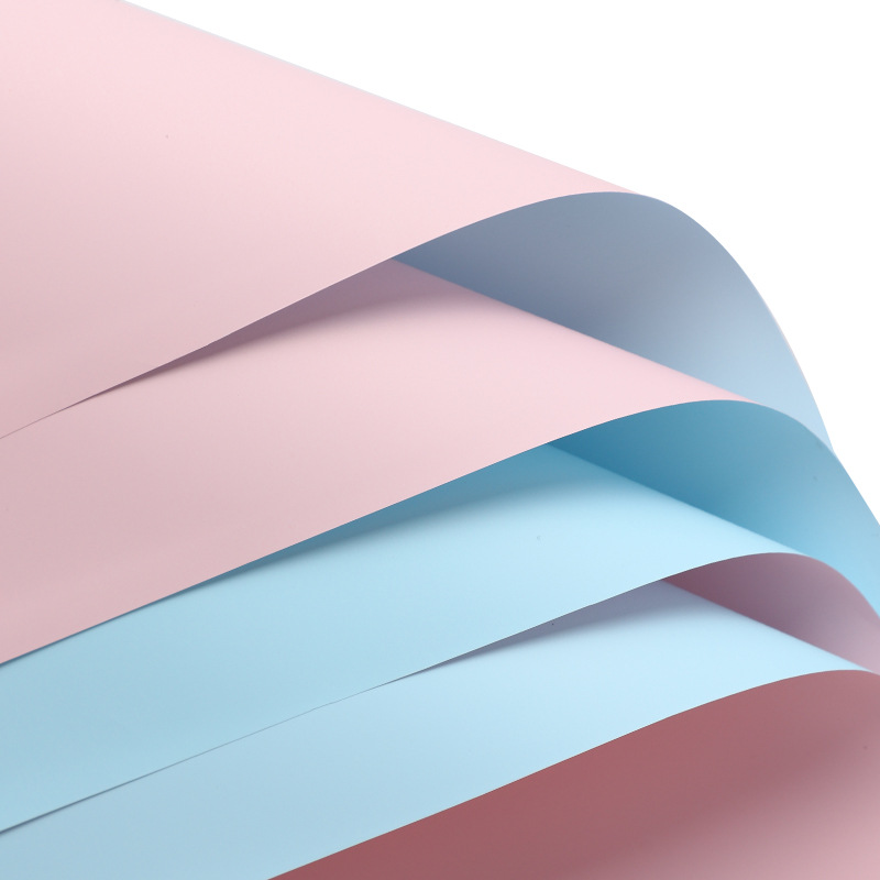 Siete colores cordier de dos colores papel de color sólido papel de oro de papel de oro lipa ramo de flores impermeable papel de envoltura de flores materiales de flores papel de embalaje de flores