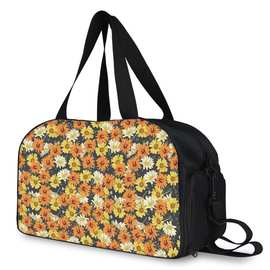 碎花创意图片印花旅行包四季通用旅行包短途行李包手提健身包男