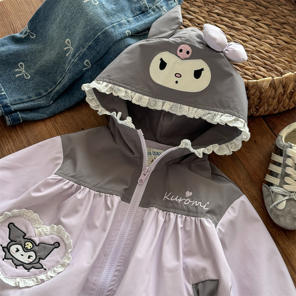 Chaqueta de niña redonda estrella infantil, estilo de primavera y otoño, nueva calle frita, estilo occidental, principios de otoño, chica delgada, top con capucha Kulomi