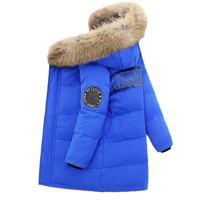 Mother & Kids Boys' Premium Down Jacket - Warm & Stylish Winter Coat For Big Kids, Thickened Insulated Puffer Jacket For Cold Weather_voghion.com