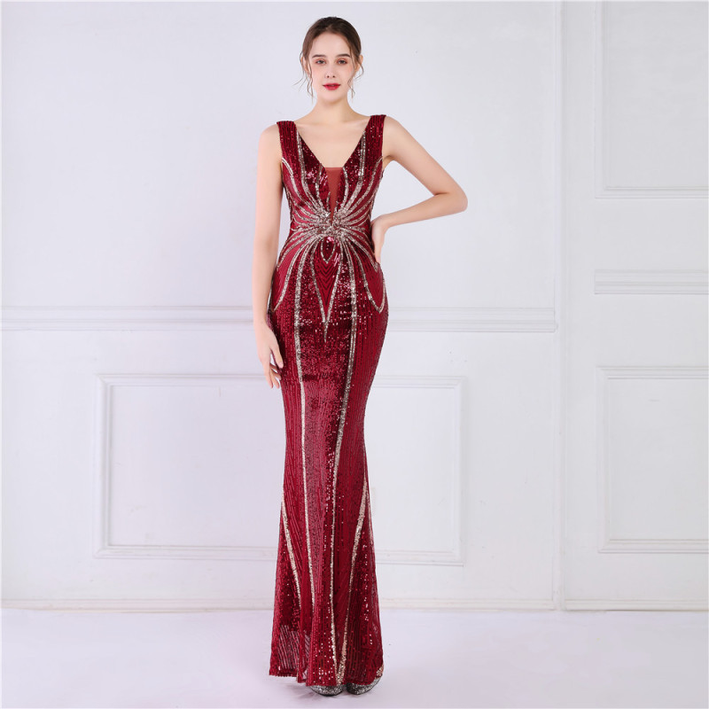 19025# positioning flower beads banquet elegant long sleeveless sequins aura queen fishtail skirt slim fishtail skirt 19025# positioning flower beads banquet elegant long sleeveless sequins aura queen fishtail skirt slim fishtail skirt