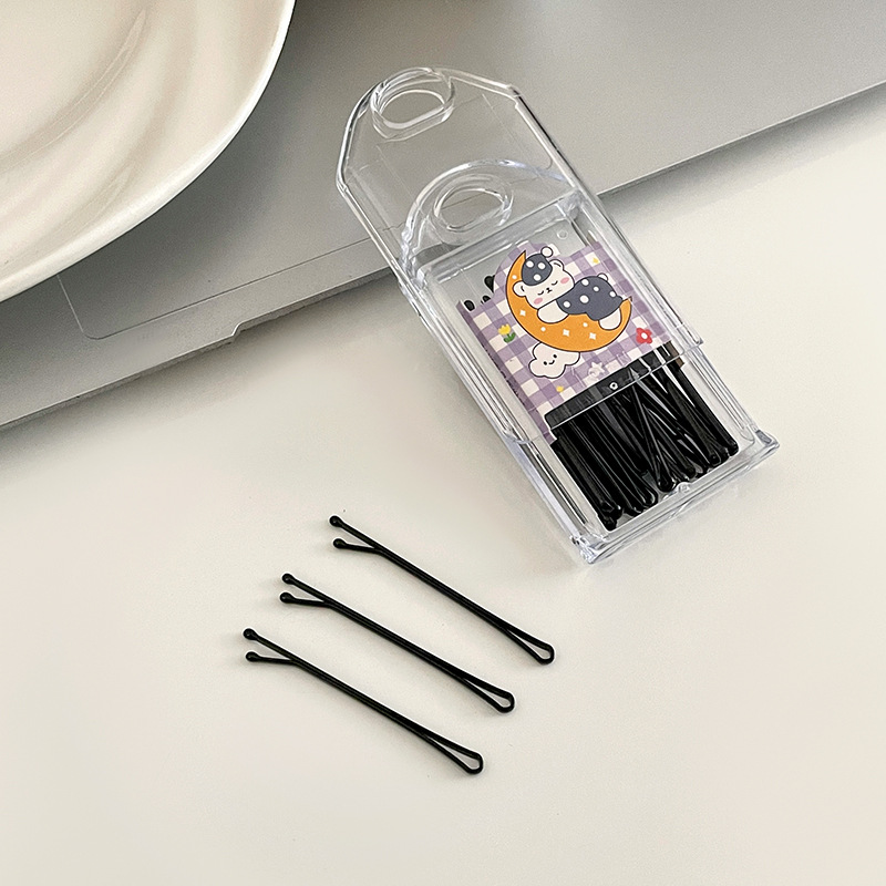 Clip negro de una palabra, clip para el cabello roto, clip lateral, tarjeta lateral, niño, adulto, niño, cabello, clip invisible, flequillo, horquilla