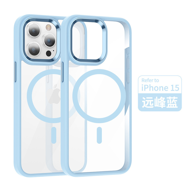 iPhone17air 携帯電話ケース Magsafe 磁気吸引 Apple 16 ゴールドシールド透明 15ProMax 保護ケースに適しています|undefined