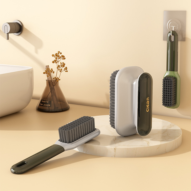 Shoe Brush Does Not Damage Shoes, Soft Bristles Wholesale Set, Plastic Multi-Functional Extended Anti-Slip Household Laundry Student Shoe Cleaning Brush