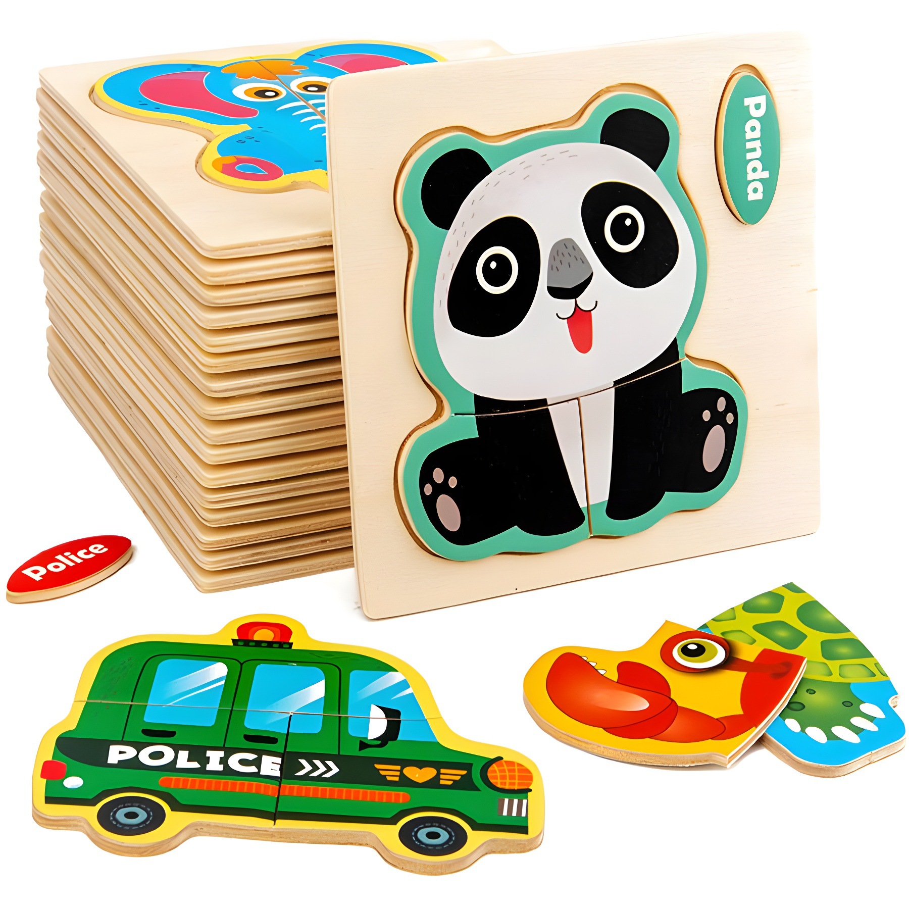 Madera cognición emparejada puzzles bebés entrenamiento de concentración iluminación puzzles de educación temprana puzzle puzzle infantil al por mayor