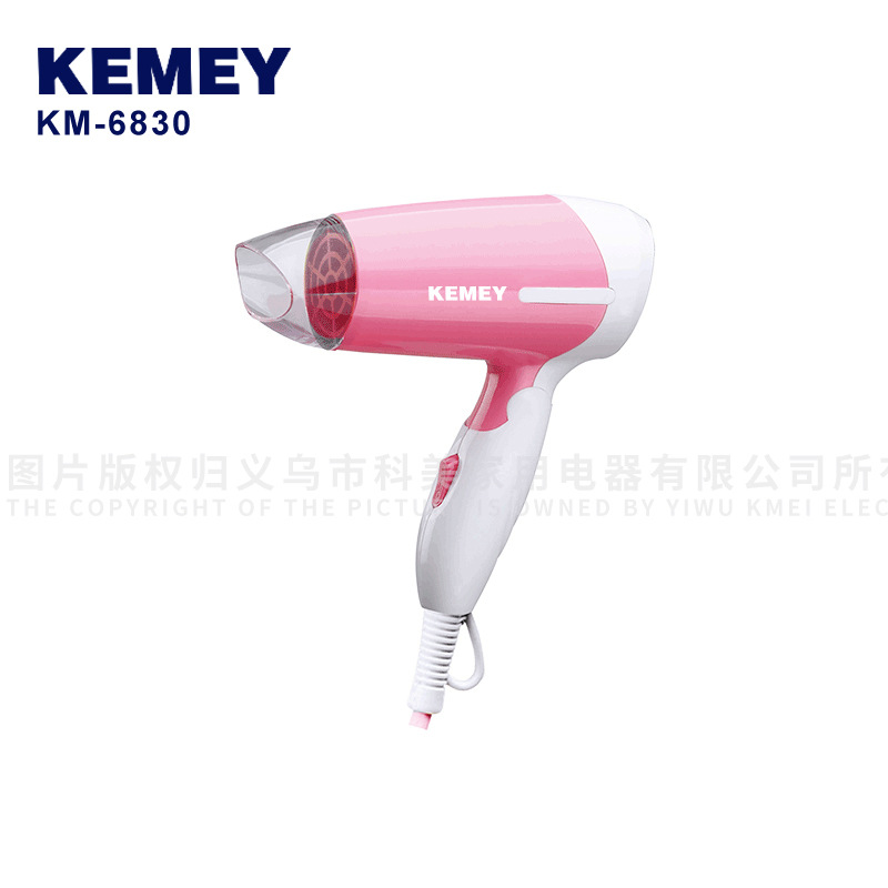 Kemei secador de pelo KM-6830 anión temperatura constante cuidado del cabello secador de pelo plegable Hotel hogar pequeño secador de pelo