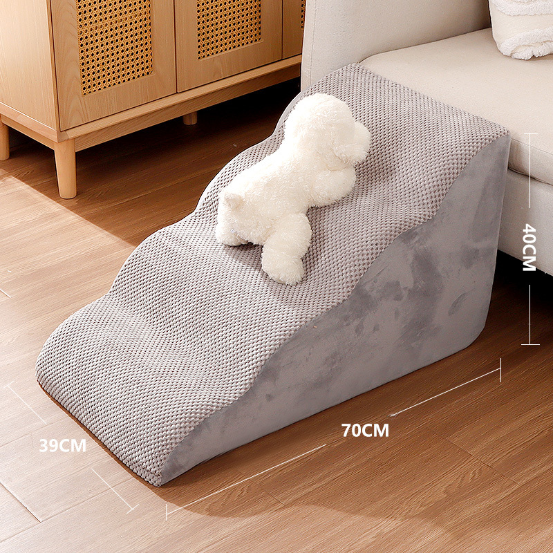 Escalera para mascotas Escalera para mascotas Escalera de esponja Perro pequeño Teddy en el sofá y cama Pendiente Escalera para perros
