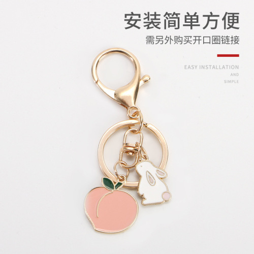 Manufacturer supplies jewelry accessories, metal keychains, lobster clasp three-piece set, four-section chain, pendant accessories wholesale