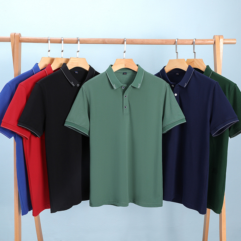 Fitted elegant summer solid color polo for men and women
