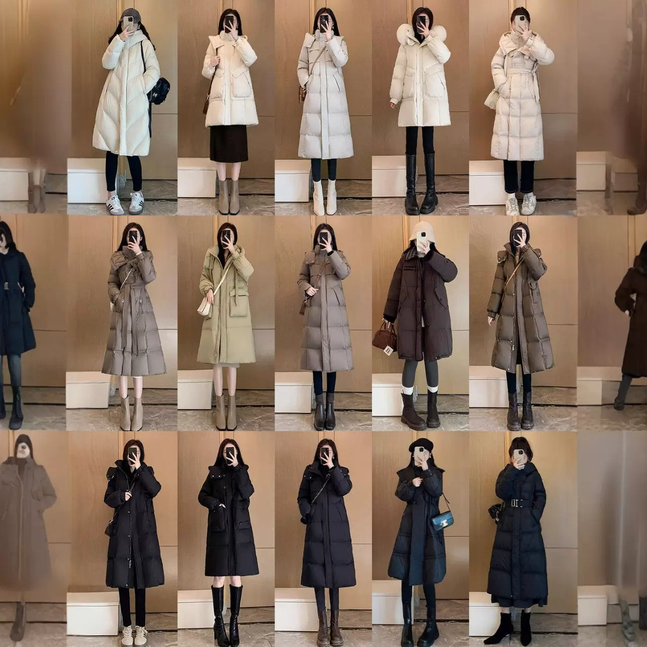 2025年纯鸭绒冬季新款羽绒服长款过膝面包服韩版外套品牌批发货源