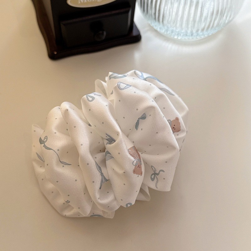 巨显发量蓬蓬香蕉夹新款褶皱云朵泡泡波点碎花甜美氛围感法式发夹|undefined