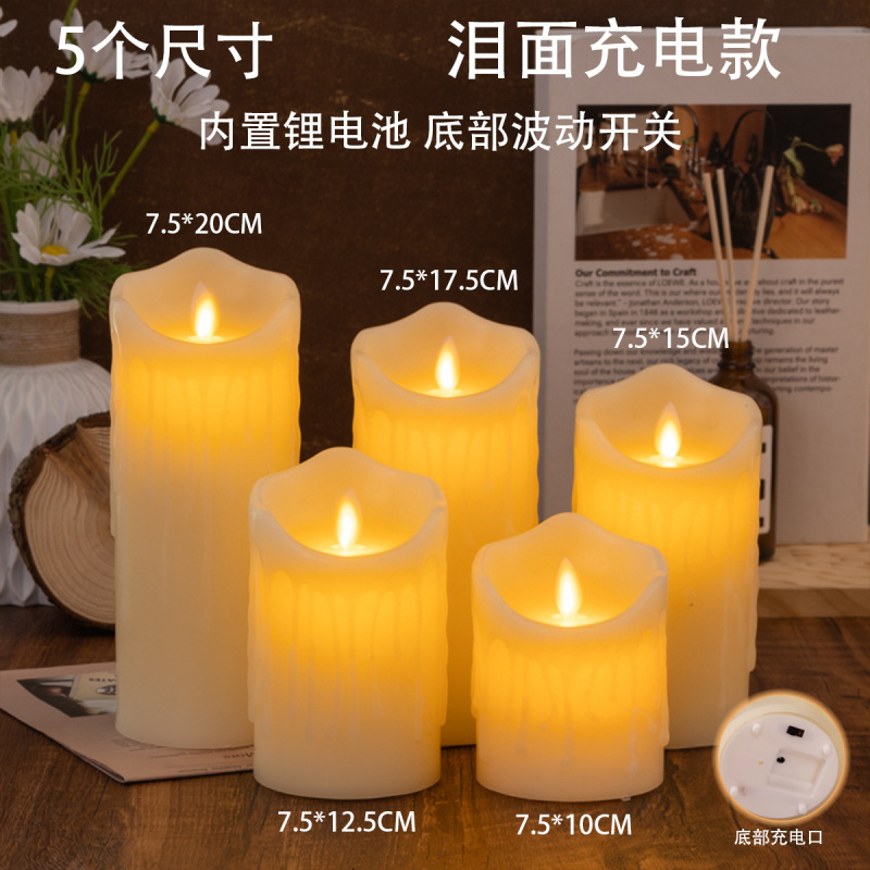 卸売LED電子キャンドルライト誕生日結婚式バースクリプト装飾キャンドルライトコンサートパラフィン模擬キャンドル|undefined