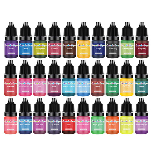 Cross-border Amazon 5ml36 color fragrance candle jelly wax silicone handmade DIY soap special candle color agent 