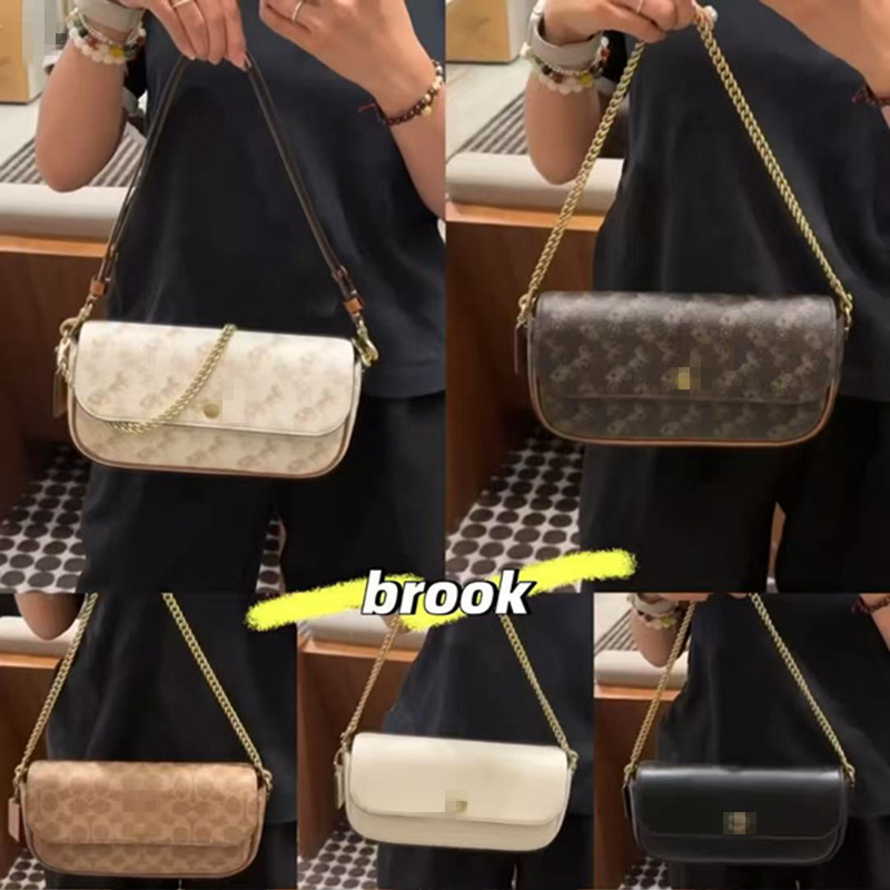 Koujia's New Brook Flap Baguette Bag with Horse Carriage Print, Single Shoulder, Handbag, Crossbody Chain, Commuter Bag for Women Koujia's New Brook Flap Baguette Bag with Horse Carriage Print, Single Shoulder, Handbag, Crossbody Chain, Commuter Bag for Women