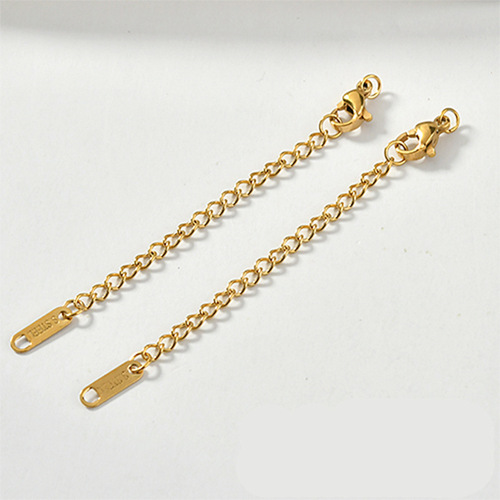 Complete set of titanium steel extension chain DIY accessories necklace bracelet extended chain tail chain [spring buckle + extension chain]