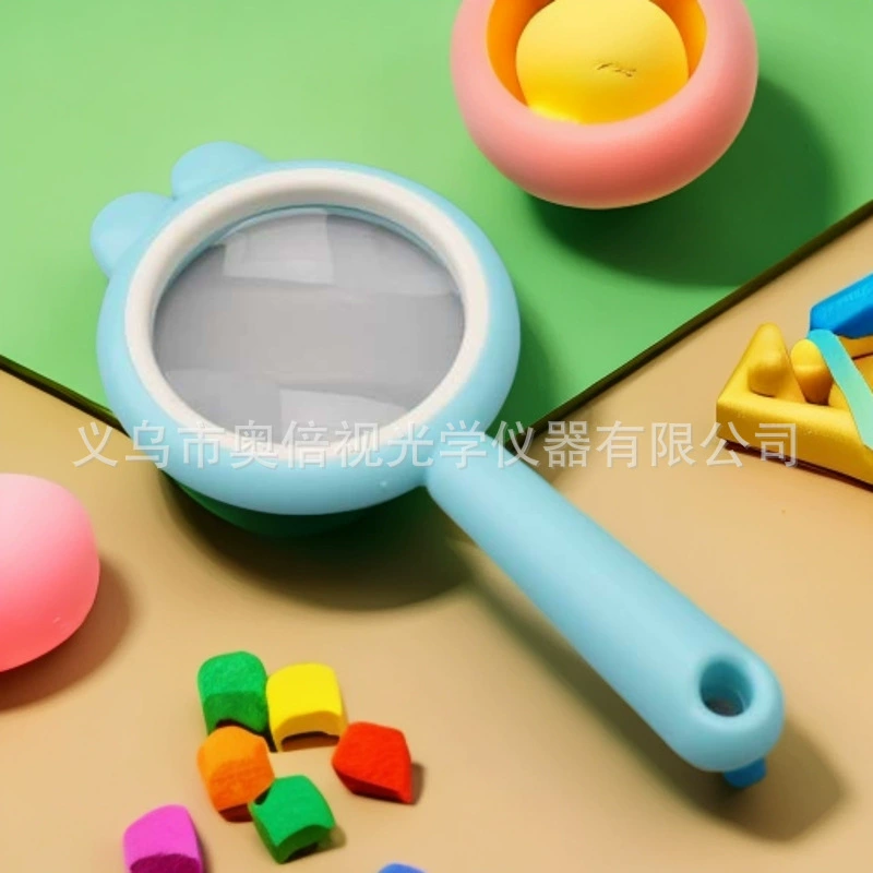Лупа 75 мм, портативная цветная пластиковая ручная лупа для наблюдений, для научных экспериментов учащихся детских садов и начальной школы