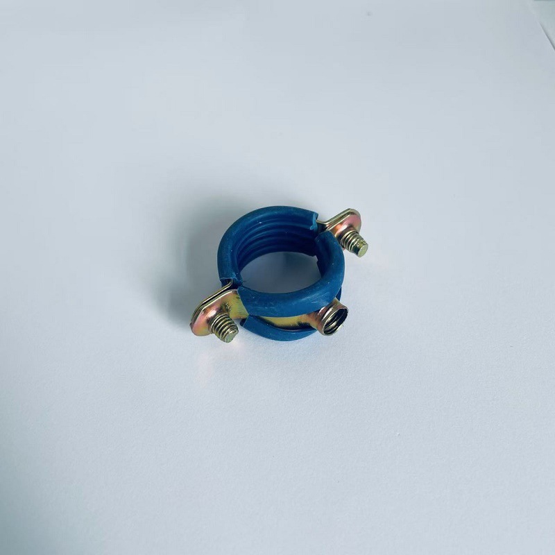 锌艺厂家直销包胶款M7管卡锌合金防滑耐腐蚀五金管夹配件现货批发