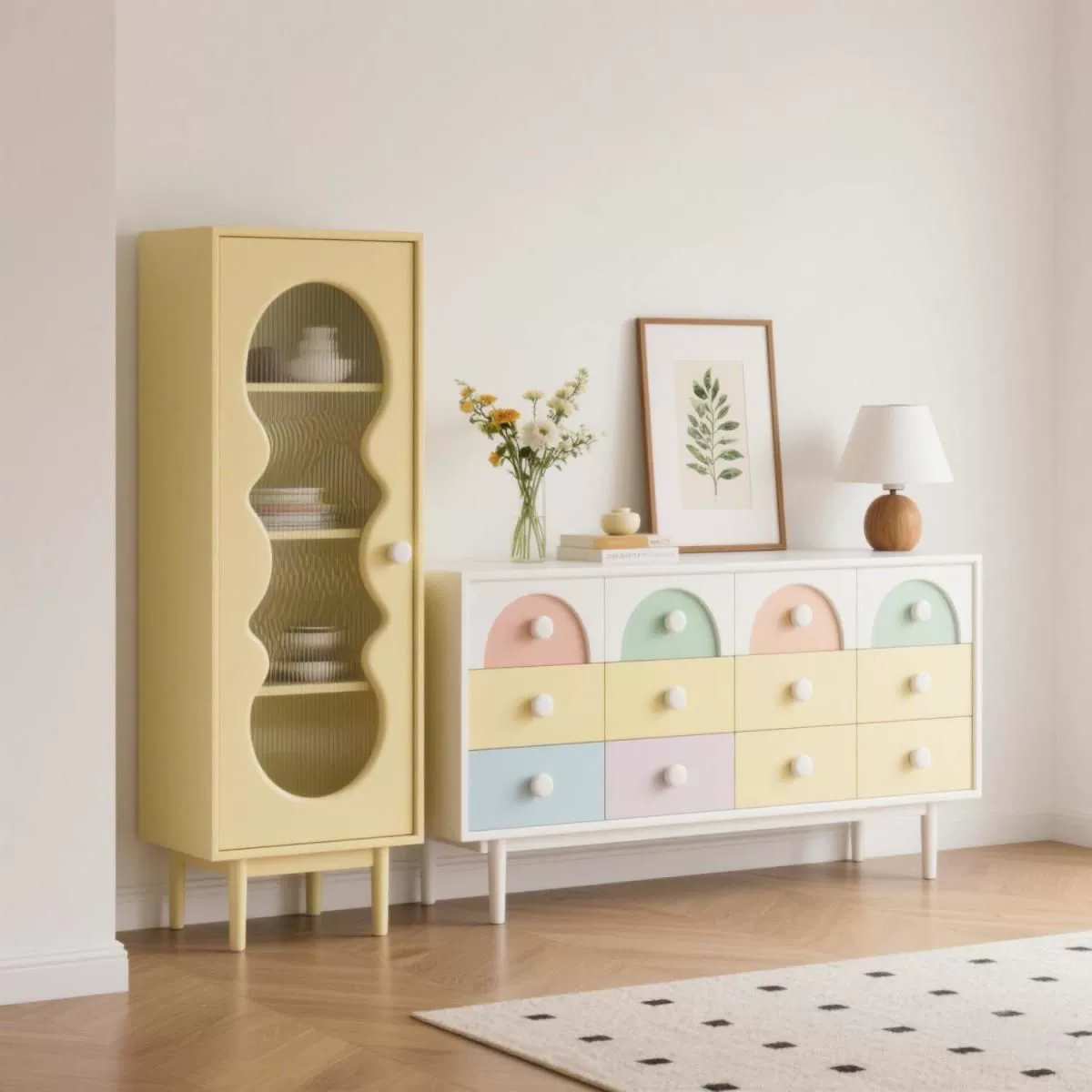 Шкаф для чая с допамином, французский кремовый стиль, буфет из цельного дерева, настенный шкаф для хранения в гостиной, домашнее хранилище