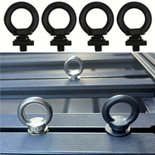 供应304不锈钢黑色吊环螺钉适用车顶平台行李架拓展T型槽吊环配件