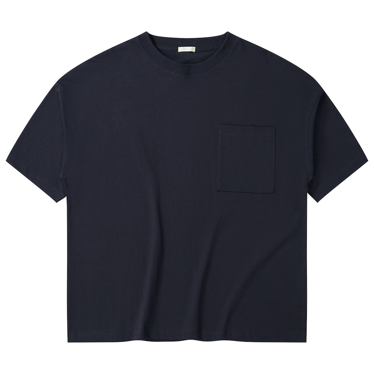 Ropa de hombre LVLV | Algodón pesado transfronterizo ancho fuera del hombro Bolsillo de manga de 5 puntos High Street Camiseta de marca de moda de comercio exterior ancho T