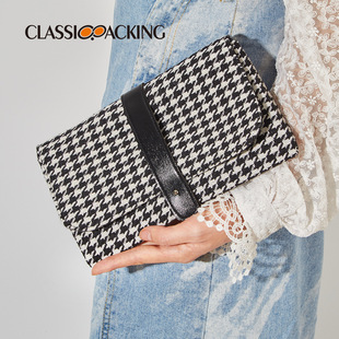High-value Clutch Bag Women's All-match High-end Sense Bag Multi-functional Houndstooth Storage Bag Coin Purse ID Bag