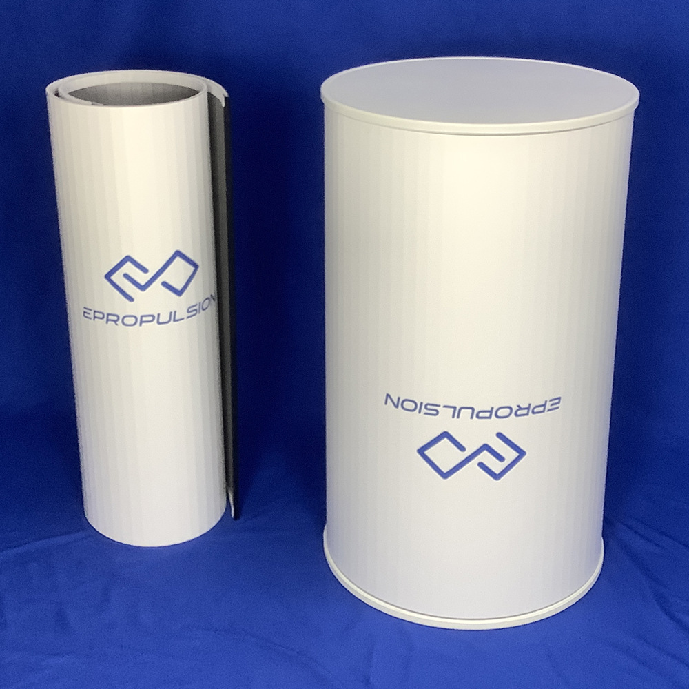 Mesa de Promoción de Tablero Hueco de Fábrica de Shanghái, Mesa de Exhibición de Plástico Curva y Recta Plegable y Portátil, Stand de Recepción Inmobiliaria image 12