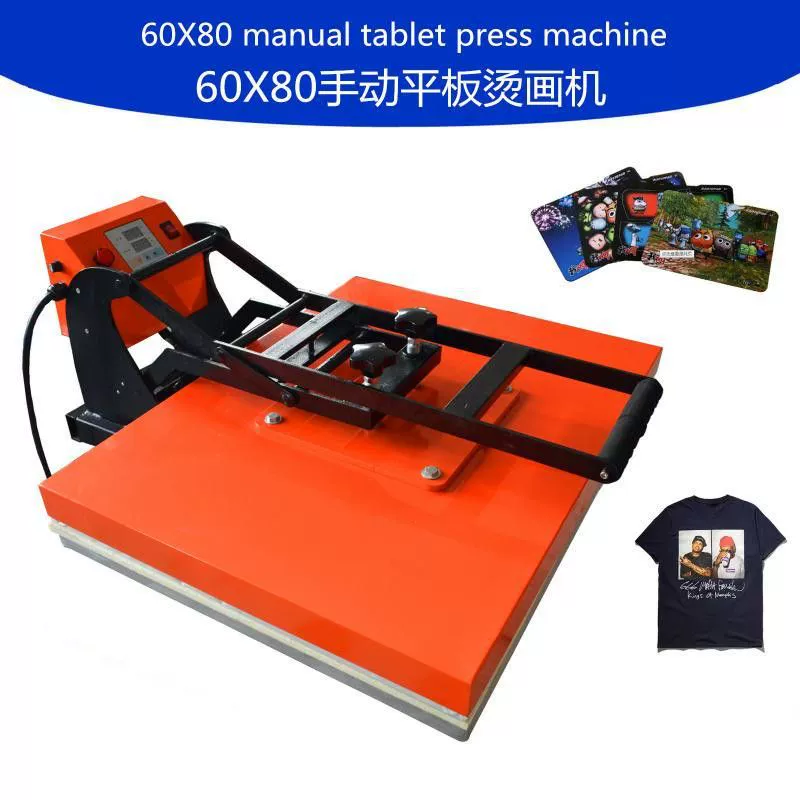 Ручная машина для горячего тиснения одежды 60*80 ручная футболка теплообменная машина плоский термопресс