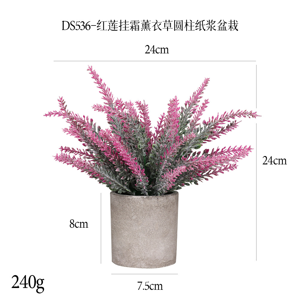 Más de 240 combinaciones populares de macetas con plantas verdes artificiales, decoraciones para el hogar, flores artificiales, bonsáis cilíndricos de pulpa de papel.